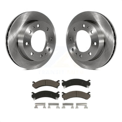 Front Disc Brake Rotors And Ceramic Pad Kit For Chevrolet Silverado 2500 HD GMC Express 3500 Sierra Cadillac DeVille Savana Hummer H2 Classic 1500 Suburban Yukon XL Avalanche K8C-100135