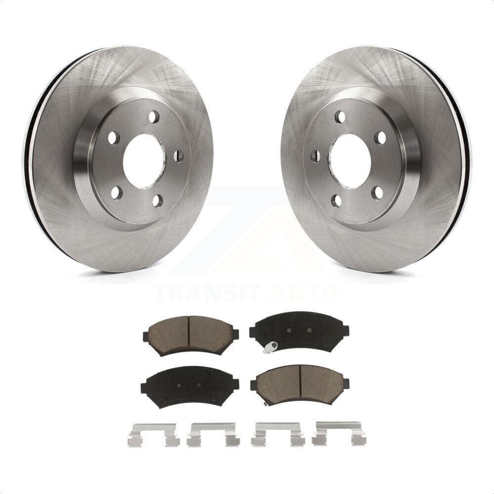 Front Disc Brake Rotors And Ceramic Pads Kit For 2005-2005 Chevrolet Impala Buick LeSabre Cadillac DeVille Monte Carlo Pontiac Bonneville Park Avenue K8C-100137 by Transit Auto