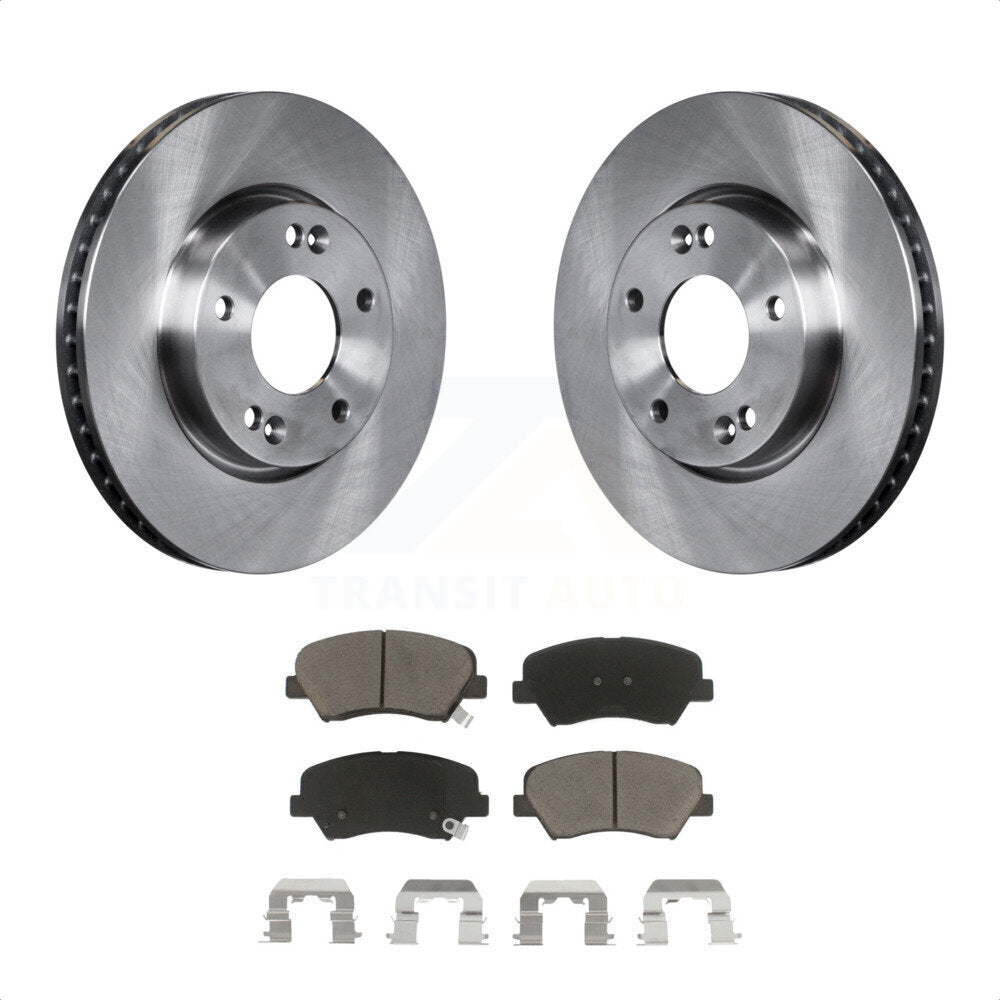 Front Disc Brake Rotors And Ceramic Pads Kit For 2014 Kia Forte5 EX K8C-100146 by Transit Auto