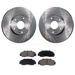 Front Disc Brake Rotors And Ceramic Pads Kit For 1998-2002 Honda Accord 3.0L K8C-100165