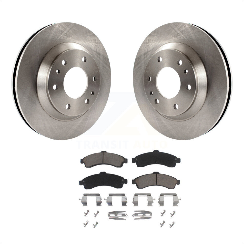 Front Disc Brake Rotors And Ceramic Pads Kit For Chevrolet Trailblazer GMC Envoy Buick Rainier Oldsmobile Bravada Isuzu Ascender K8C-100195 by Transit Auto