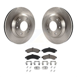 Front Disc Brake Rotors And Ceramic Pads Kit For Chevrolet Trailblazer GMC Envoy Buick Rainier Oldsmobile Bravada Isuzu Ascender K8C-100195