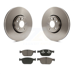 Front Disc Brake Rotors And Ceramic Pads Kit For 2010-2015 Volvo XC60 K8C-100200