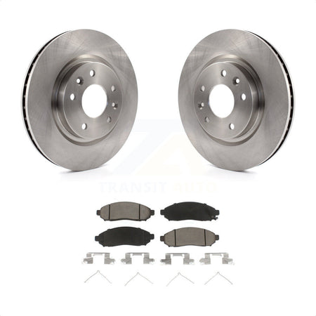 Front Disc Brake Rotors And Ceramic Pads Kit For 2015 Nissan LEAF Vehicles Manufactured In Japan K8C-100206 by Transit Auto