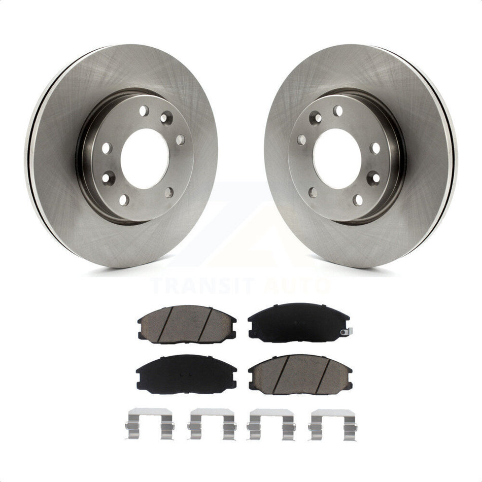 Front Disc Brake Rotors And Ceramic Pads Kit For Kia Sedona K8C-100212 by Transit Auto