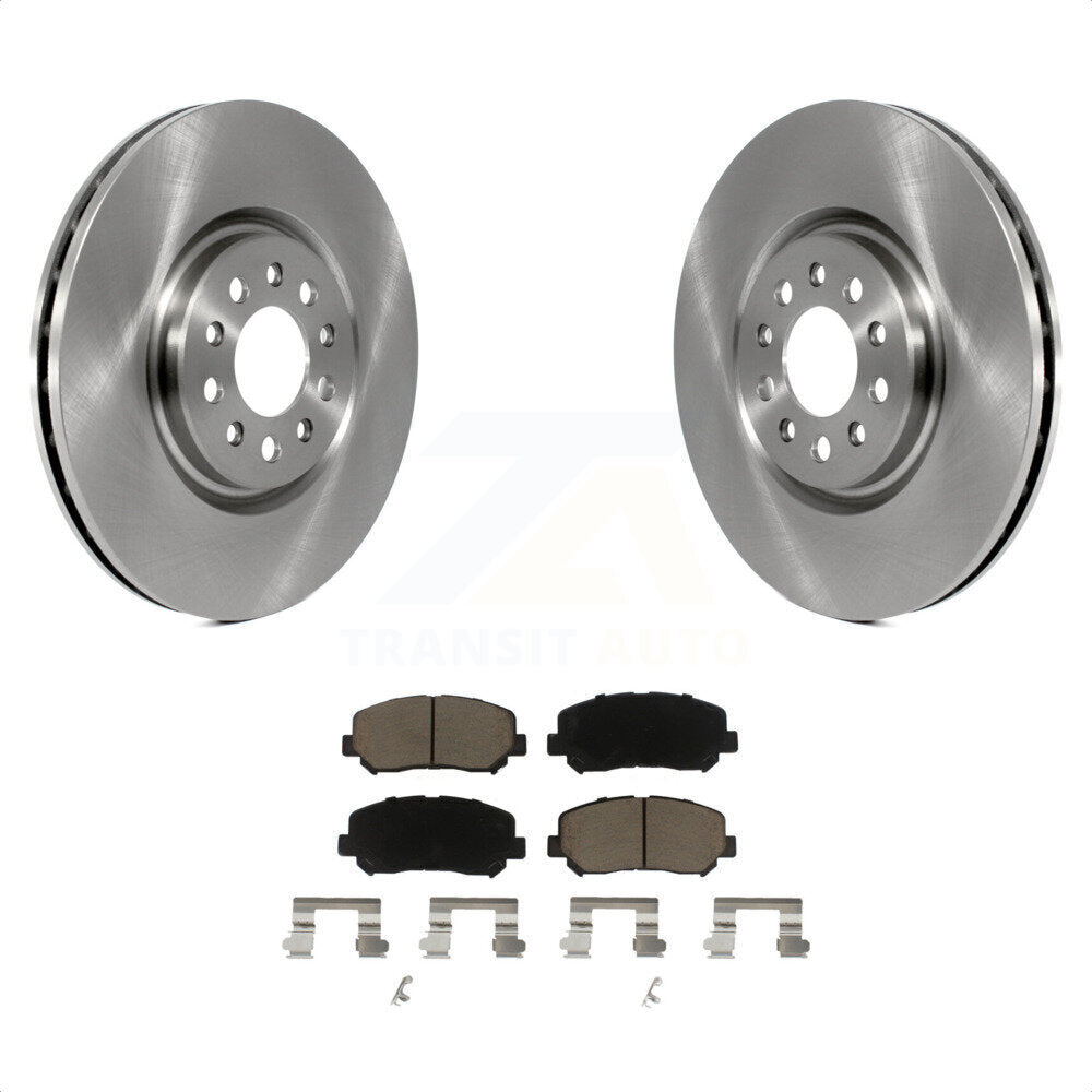 Front Disc Brake Rotors And Ceramic Pads Kit For 2014-2017 Jeep Cherokee With Single Piston Caliper K8C-100219 by Transit Auto