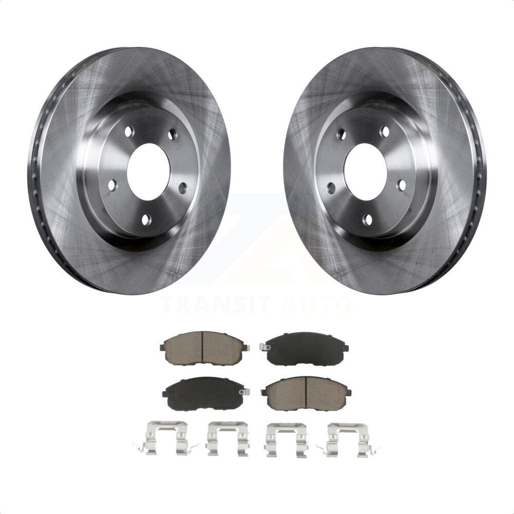 Front Disc Brake Rotors And Ceramic Pads Kit For 2007-2012 Nissan Sentra SE-R K8C-100232 by Transit Auto