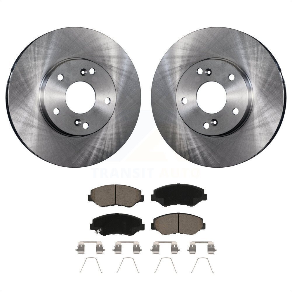 Front Disc Brake Rotors And Ceramic Pads Kit For Honda Accord Civic Element Fit Acura ILX CR-Z K8C-100241 by Transit Auto