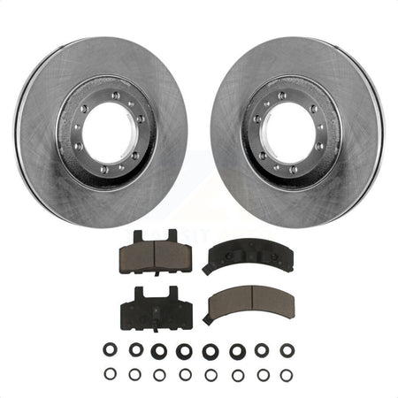 Front Disc Brake Rotors And Ceramic Pads Kit For Cadillac DeVille Fleetwood 60 Special Commercial Chassis K8C-100252 by Transit Auto