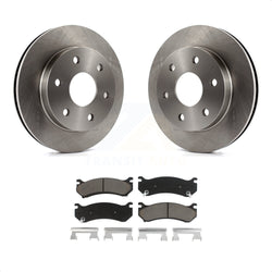 Front Brake Rotor Ceramic Pad Kit For Chevrolet Silverado 1500 GMC Tahoe Sierra Suburban Yukon Avalanche XL Cadillac Classic Escalade Express 2500 Astro ESV EXT Savana Safari K8C-100255