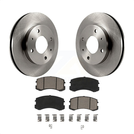 Front Disc Brake Rotors And Ceramic Pads Kit For Mitsubishi Lancer K8C-100273 by Transit Auto