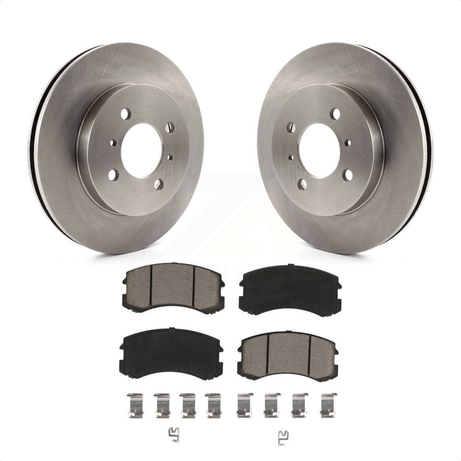 Front Disc Brake Rotors And Ceramic Pads Kit For Mitsubishi Lancer K8C-100274 by Transit Auto