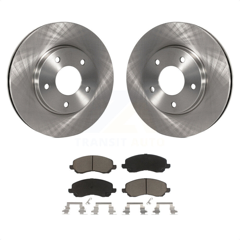 Front Disc Brake Rotors And Ceramic Pads Kit For Mitsubishi Chrysler Sebring Dodge Stratus Galant Eclipse Lancer Outlander K8C-100275 by Transit Auto