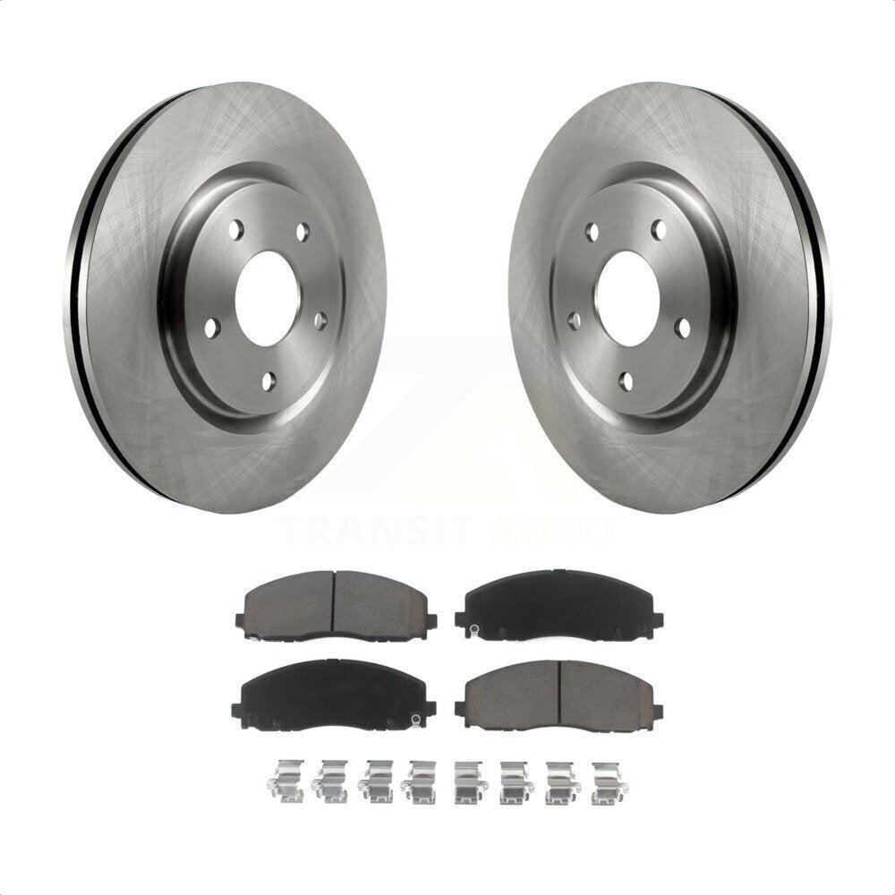 Front Disc Brake Rotors And Ceramic Pads Kit For Dodge Grand Caravan Chrysler Journey Town & Country Pacifica Ram C/V Volkswagen Routan Voyager K8C-100285 by Transit Auto