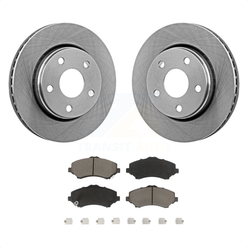 Front Disc Brake Rotors And Ceramic Pads Kit For Jeep Wrangler JK K8C-100288 by Transit Auto