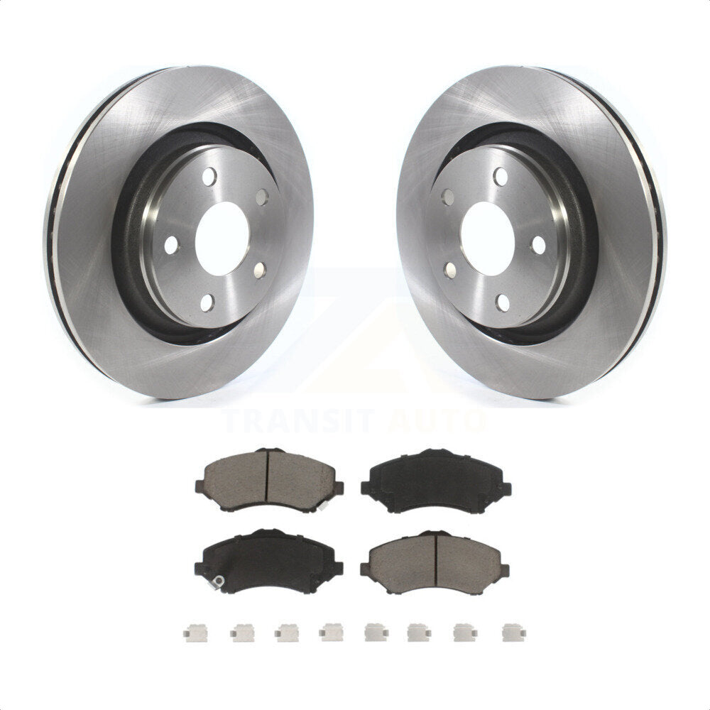 Front Disc Brake Rotors And Ceramic Pads Kit For Jeep Wrangler JK With 332mm Diameter Rotor K8C-100289 by Transit Auto