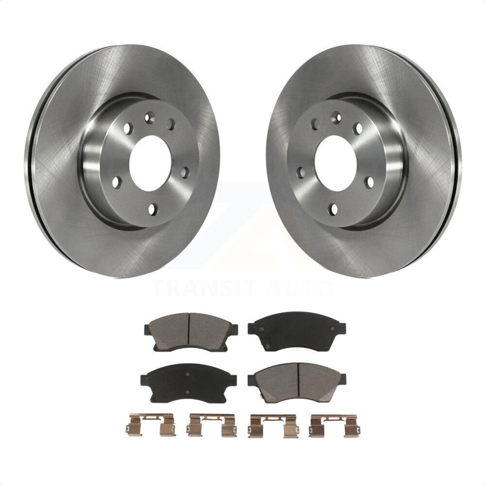 Front Disc Brake Rotors And Ceramic Pads Kit For Cadillac ATS K8C-100296 by Transit Auto