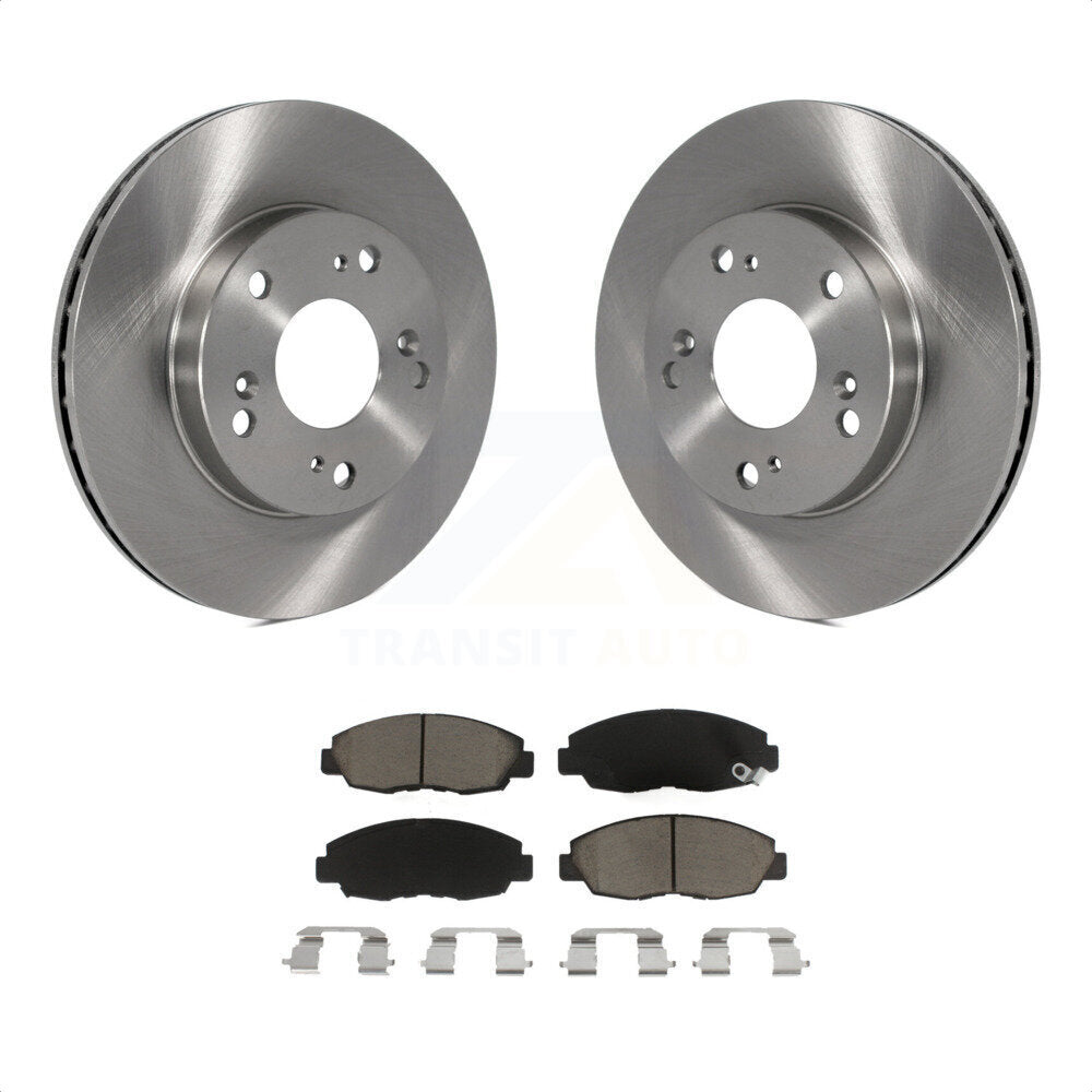 Front Disc Brake Rotors And Ceramic Pads Kit For Honda Civic K8C-100311 by Transit Auto