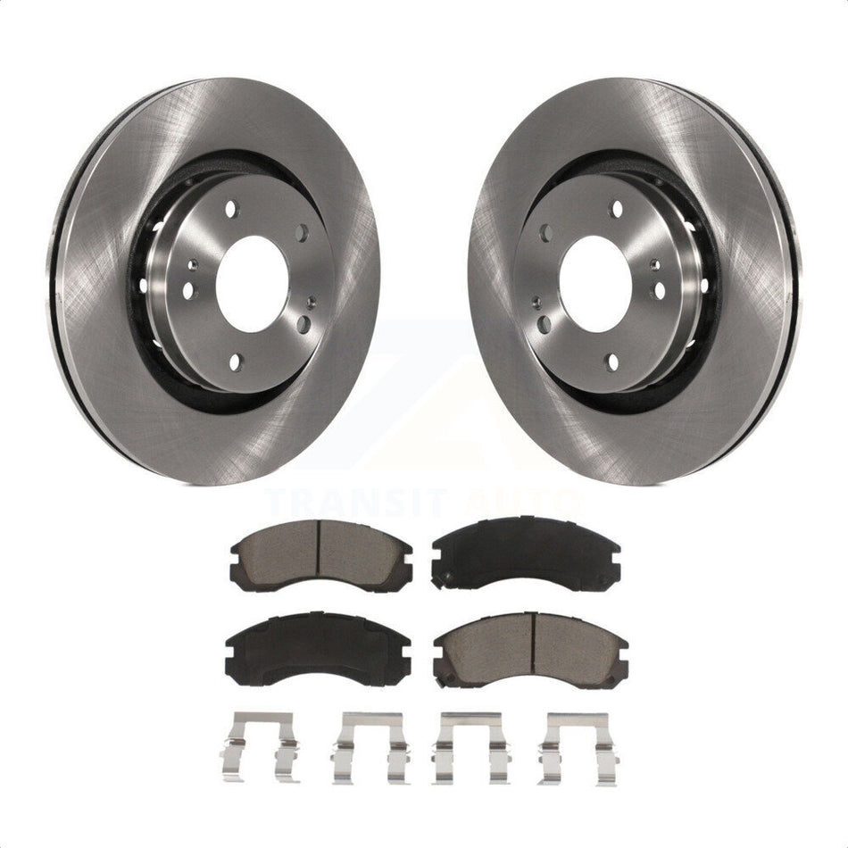 Front Disc Brake Rotors And Ceramic Pads Kit For Mitsubishi Lancer Outlander PHEV K8C-100321 by Transit Auto