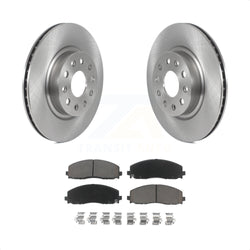 Front Disc Brake Rotors And Ceramic Pads Kit For 2018-2022 Jeep Wrangler Without Heavy Duty Brakes Code BRY K8C-100340