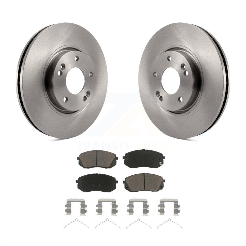 Front Disc Brake Rotors And Ceramic Pads Kit For 2016 Hyundai Sonata FULL HYBRID EV-GAS (FHEV) engine K8C-100354 by Transit Auto