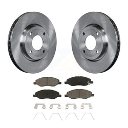 Front Disc Brake Rotors And Ceramic Pads Kit For 2008 Nissan Versa 4-Wheel ABS K8C-100357