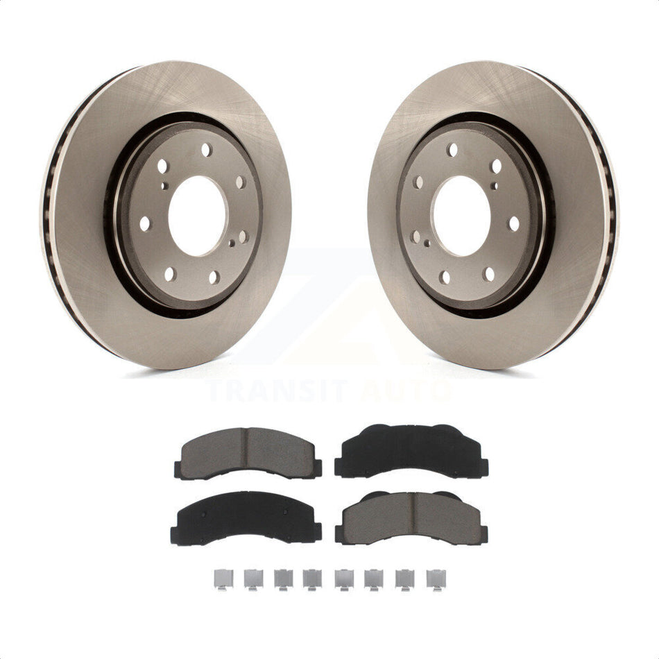 Front Disc Brake Rotors And Ceramic Pads Kit For 2010-2014 Ford F-150 With 7 Lug Wheels K8C-100371 by Transit Auto