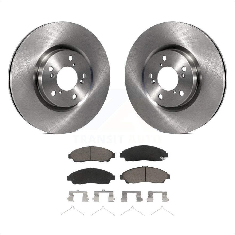 Front Disc Brake Rotors And Ceramic Pads Kit For Honda Pilot Acura MDX RLX ZDX K8C-100375 by Transit Auto