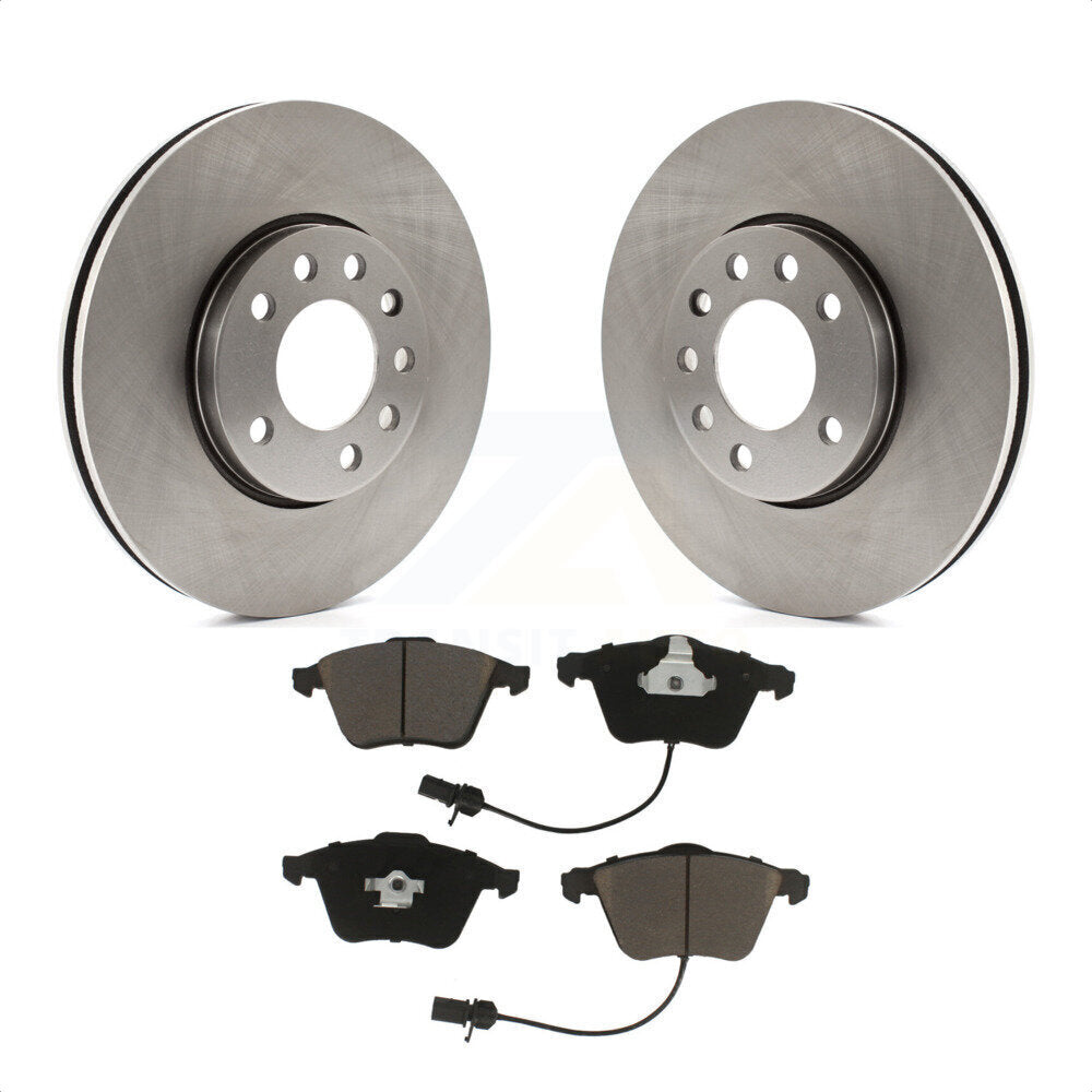 Front Disc Brake Rotors And Ceramic Pads Kit For 2010 Saab 9-3X With 285mm Diameter Rotor K8C-100396 by Transit Auto