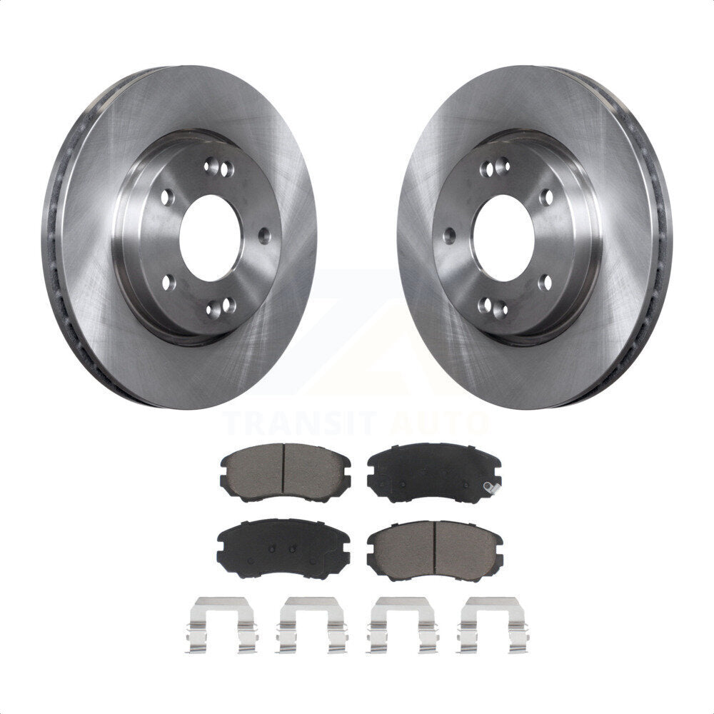 Front Disc Brake Rotors And Ceramic Pads Kit For Hyundai Elantra K8C-100399 by Transit Auto