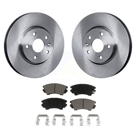 Front Disc Brake Rotors And Ceramic Pads Kit For 2010-2015 Chevrolet Camaro LT LS K8C-100418 by Transit Auto