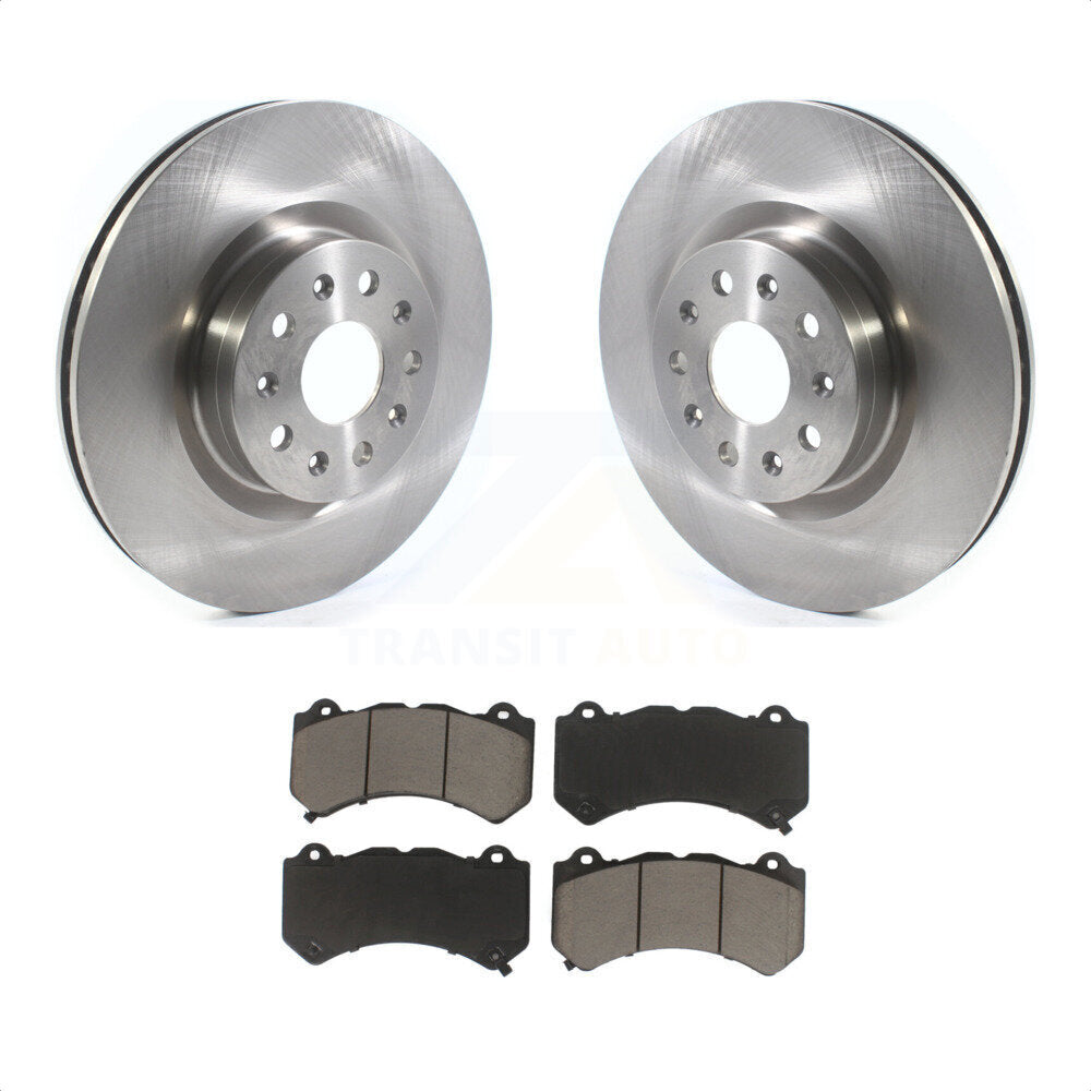 Front Disc Brake Rotors And Ceramic Pads Kit For 2016 Cadillac CTS Vsport Premium with RWD K8C-100420 by Transit Auto