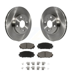 Front Disc Brake Rotors And Ceramic Pads Kit For Toyota Yaris Prius C Scion iQ K8C-100425