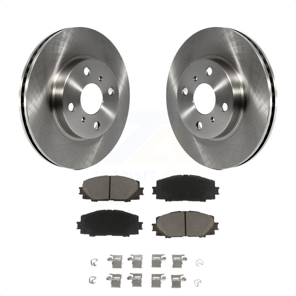 Front Disc Brake Rotors And Ceramic Pads Kit For Toyota Yaris Prius C Scion iQ K8C-100425 by Transit Auto