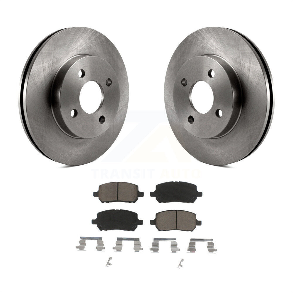 Front Disc Brake Rotors And Ceramic Pads Kit For Chevrolet Cobalt Saturn Ion Pontiac G5 Pursuit K8C-100456 by Transit Auto