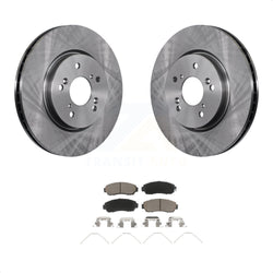 Front Disc Brake Rotors And Ceramic Pads Kit For Honda CR-V Crosstour Accord K8C-100532