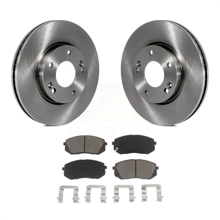 Front Disc Brake Rotors And Ceramic Pads Kit For 2007-2009 Kia Rondo K8C-100536 by Transit Auto