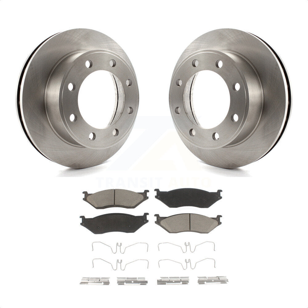 Front Disc Brake Rotors And Ceramic Pads Kit For Ford F-550 Super Duty F-450 K8C-100543 by Transit Auto