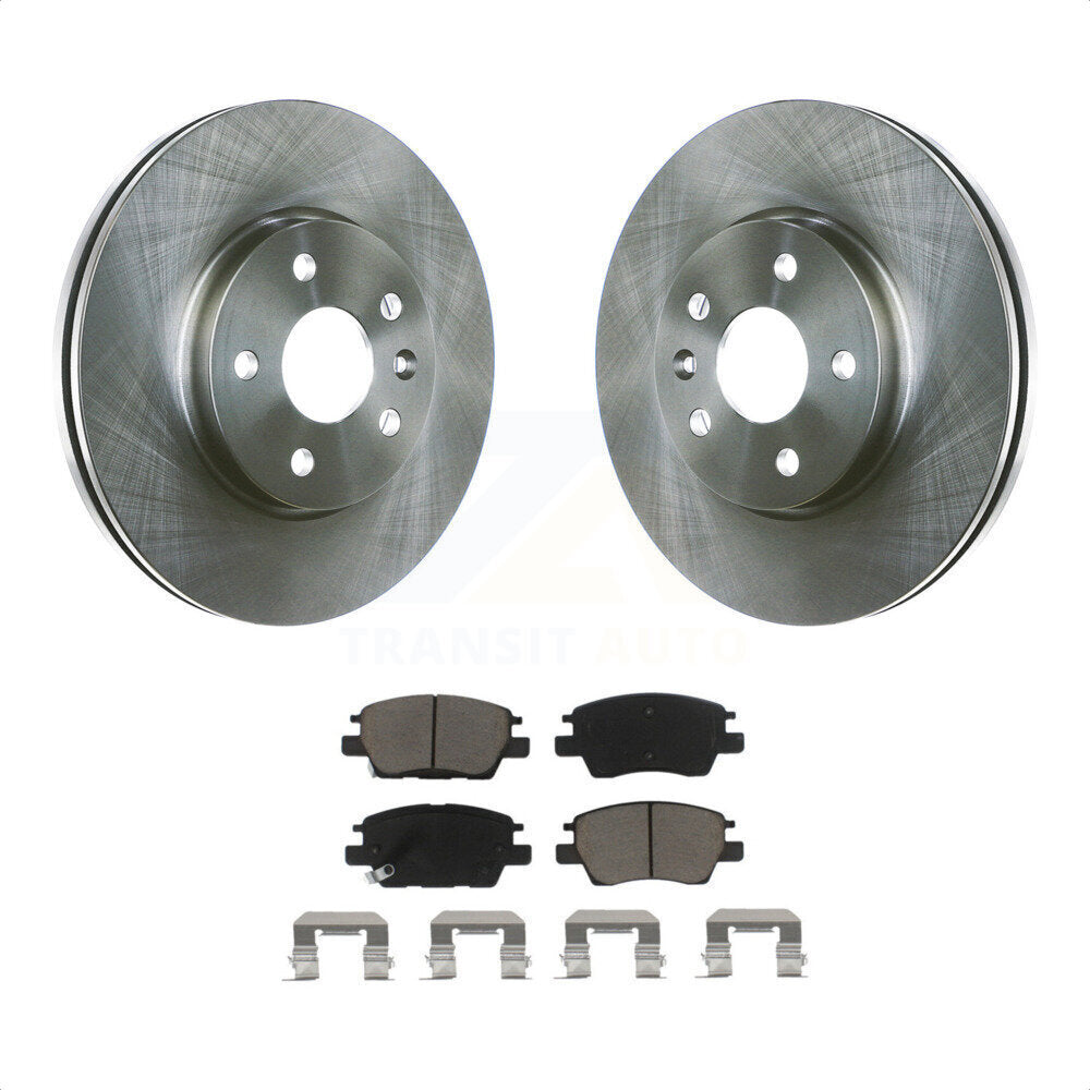 Front Disc Brake Rotors And Ceramic Pads Kit For Chevrolet Cruze Volt Bolt EV EUV K8C-100561 by Transit Auto