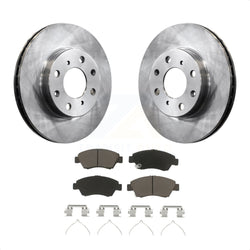 Front Disc Brake Rotors And Ceramic Pads Kit For Honda Civic K8C-100573