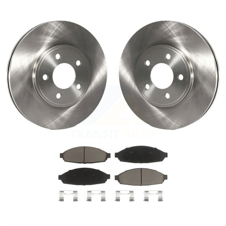 Front Disc Brake Rotors And Ceramic Pads Kit For Ford Crown Victoria Mercury Grand Marquis Lincoln Town Car Marauder K8C-100583 by Transit Auto