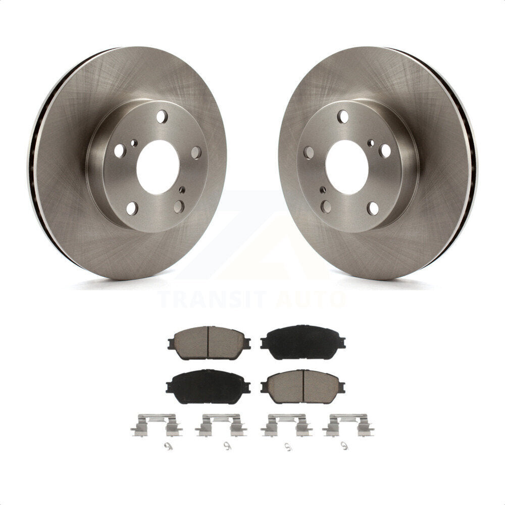 Front Disc Brake Rotors And Ceramic Pads Kit For 2005-2015 Toyota Tacoma With 5 Lug Wheels K8C-100588 by Transit Auto