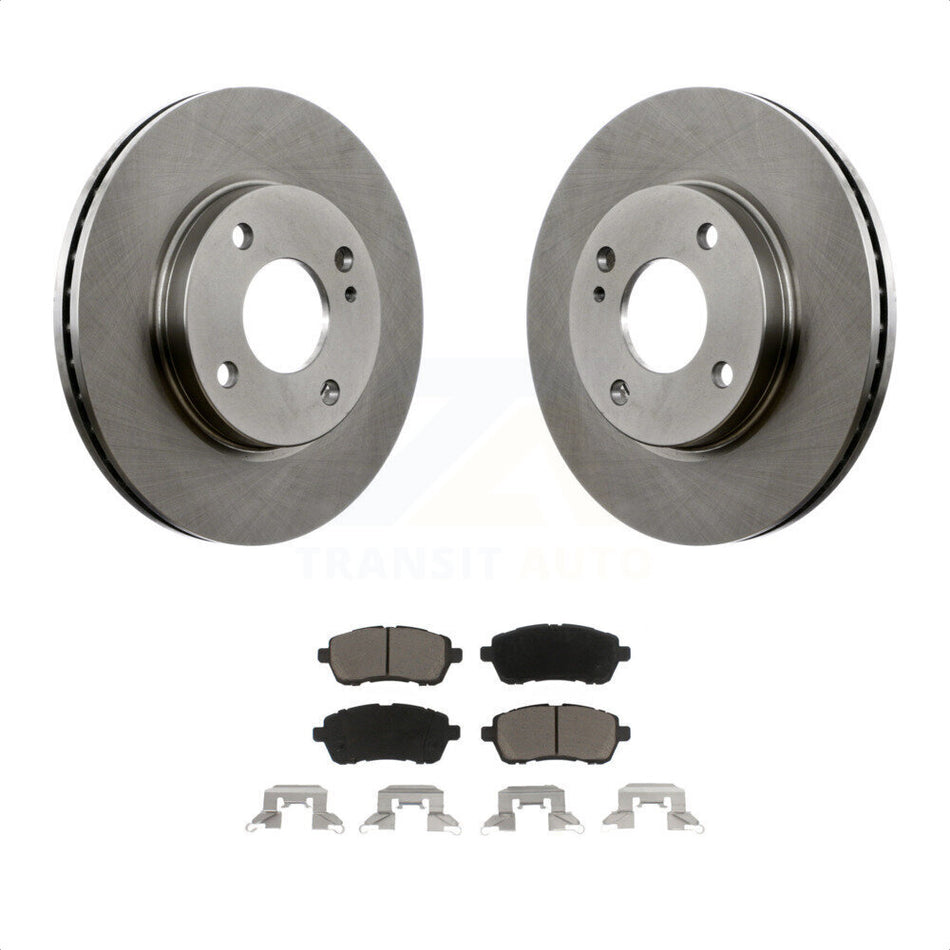 Front Disc Brake Rotors And Ceramic Pads Kit For Ford Fiesta K8C-100616 by Transit Auto