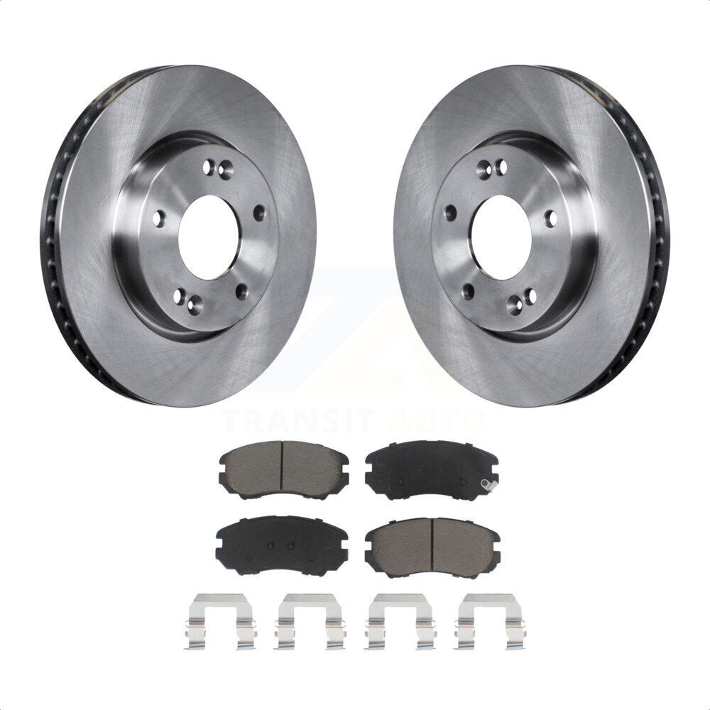 Front Disc Brake Rotors And Ceramic Pads Kit For 2010-2011 Kia Soul 2.0L K8C-100623 by Transit Auto