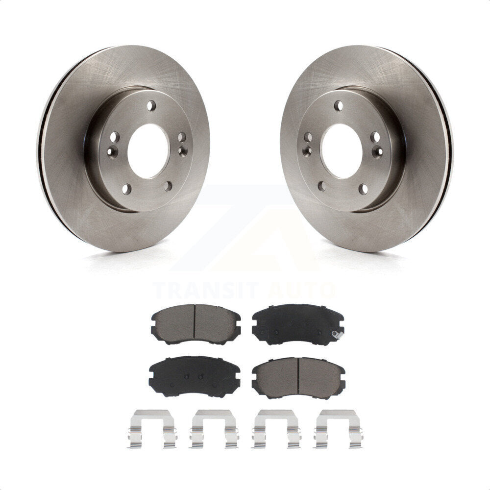 Front Disc Brake Rotors And Ceramic Pads Kit For 2010-2011 Kia Soul 1.6L K8C-100624 by Transit Auto