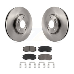 Front Disc Brake Rotors And Ceramic Pads Kit For 2006-2010 Hyundai Sonata 3.3L K8C-100625