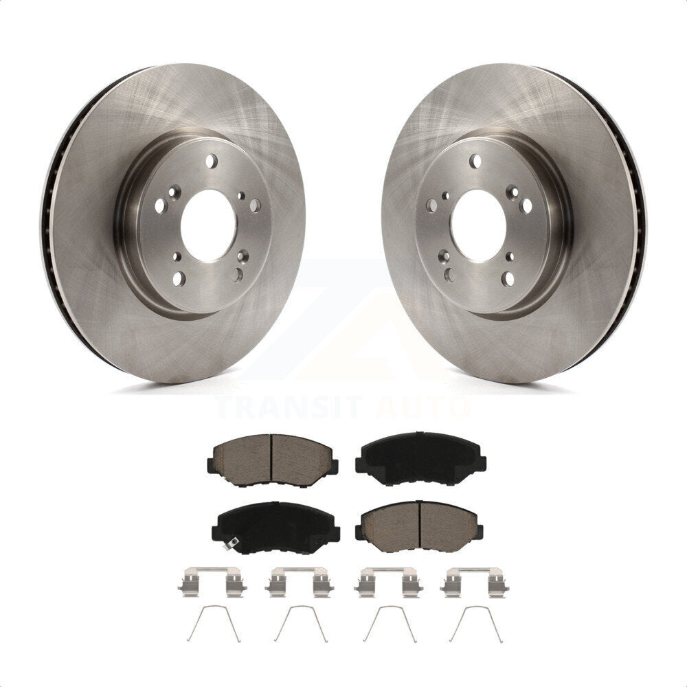 Front Disc Brake Rotors And Ceramic Pads Kit For 2015 Honda Civic EX with Manual transmission K8C-100635 by Transit Auto