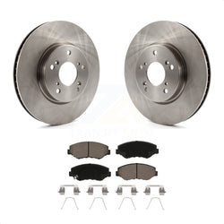 Front Disc Brake Rotors And Ceramic Pads Kit For 2015 Honda Civic EX with Manual transmission K8C-100635