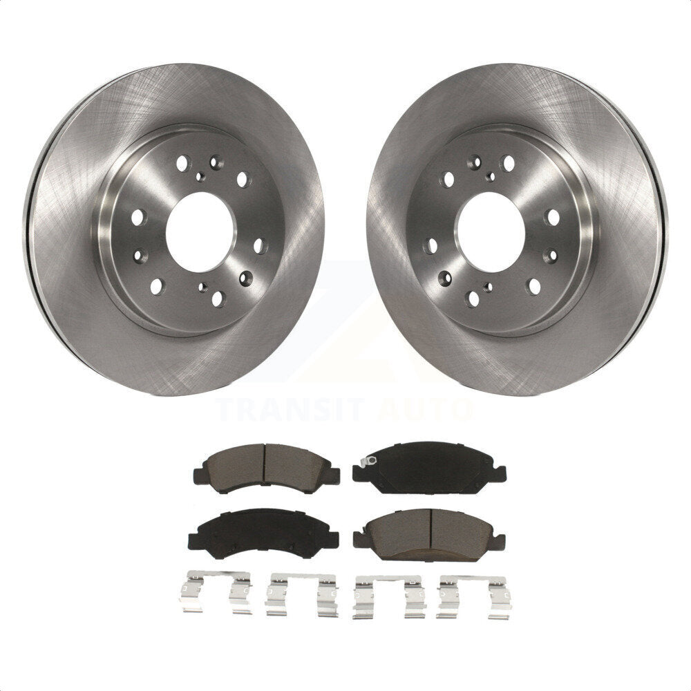 Front Disc Brake Rotors And Ceramic Pads Kit For Chevrolet Silverado 1500 GMC Sierra Tahoe Cadillac Yukon Suburban Escalade XL Classic XTS Avalanche ESV Express LD EXT Savana K8C-100645 by Transit Auto