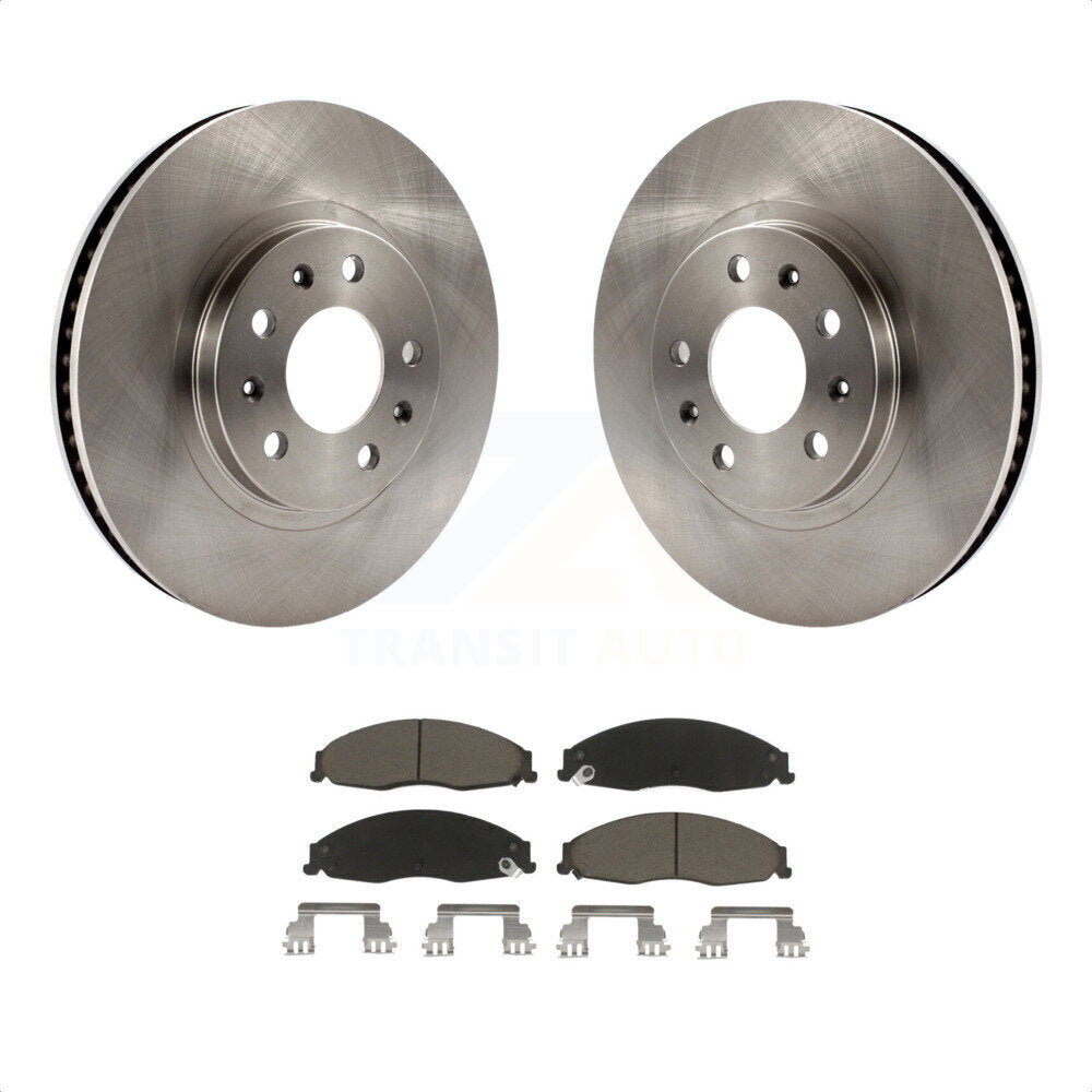 Front Disc Brake Rotors And Ceramic Pads Kit For Cadillac CTS With Standard Suspension K8C-100651 by Transit Auto